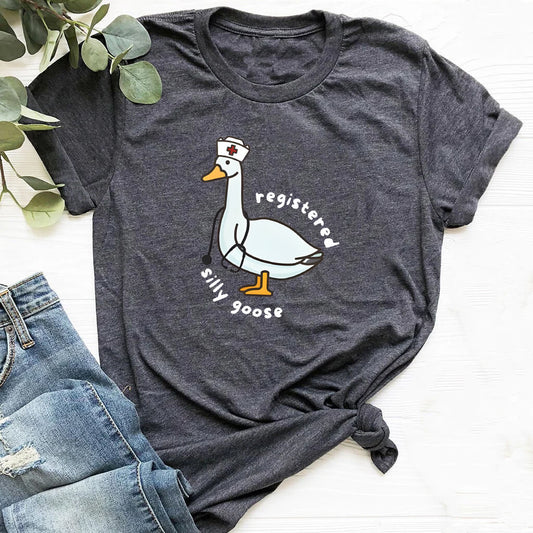 Registered Silly Goose Tee - Funny Nurse T-shirt