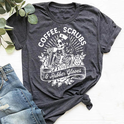 Funny Coffee Scrubs and Rubber Gloves Shirt