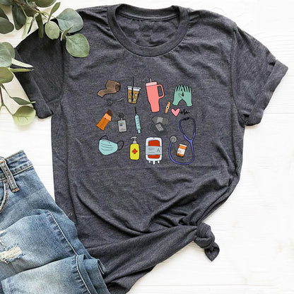 Funny Nurse Equipments T-shirt