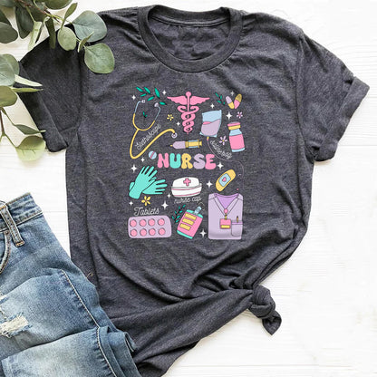 Nurse Objetcs Short Sleeve T-shirt