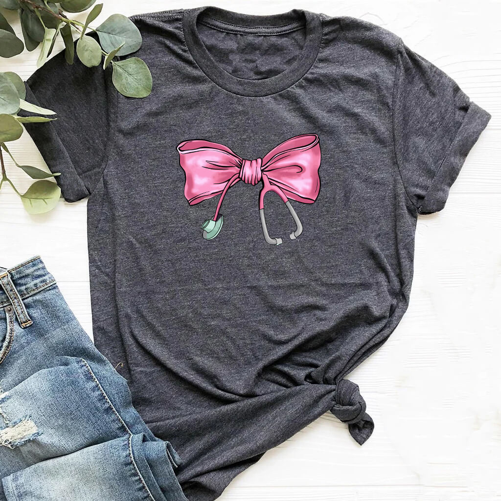 Nurse Pink Bow T-shirt