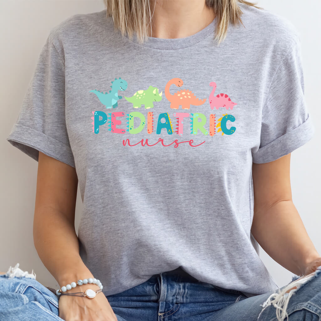 Cute Pediatric Nurse Dinosaurs T-shirt