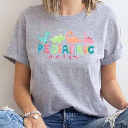 Cute Pediatric Nurse Dinosaurs T-shirt