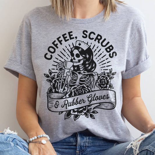 Funny Coffee Scrubs and Rubber Gloves Shirt