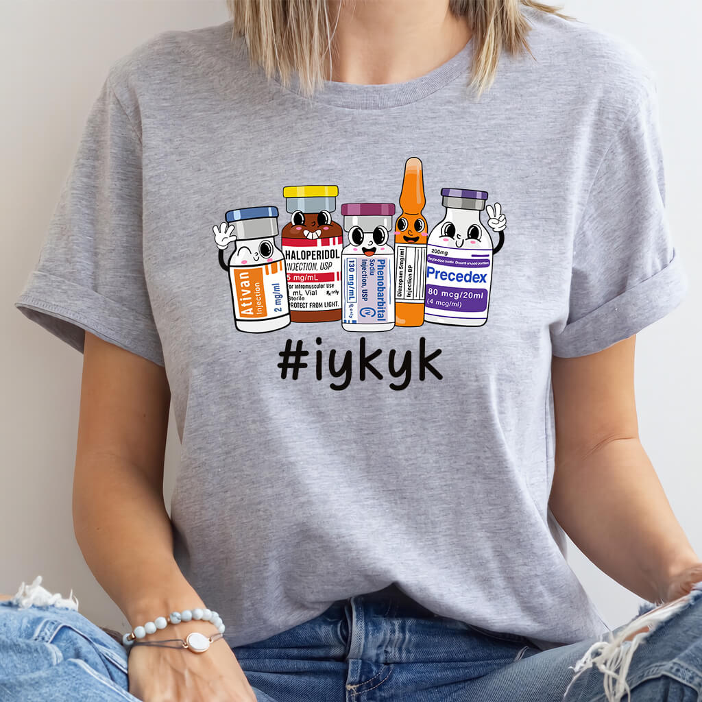 IYKYK Funny ICU Nurse T-shirt - Intensive Care Unit Tee