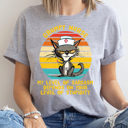 Grumpy Nurse T-shirt - Funny Nurse Cat Tee