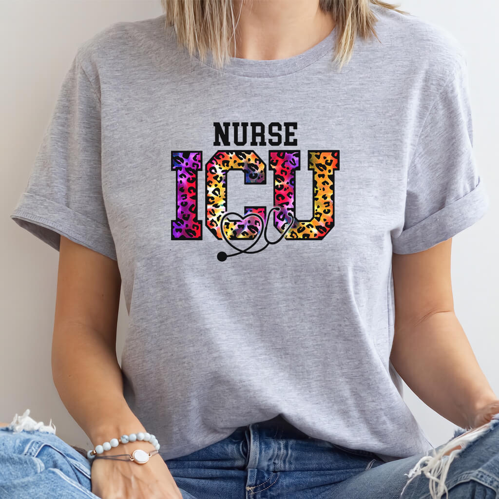 Tie Dye ICU Nurse Shirt - Intensive Care Unit Tee