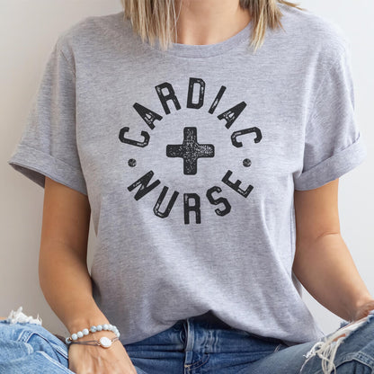 Cardiac Nurse T-shirt - Retro Design Crewneck Tee