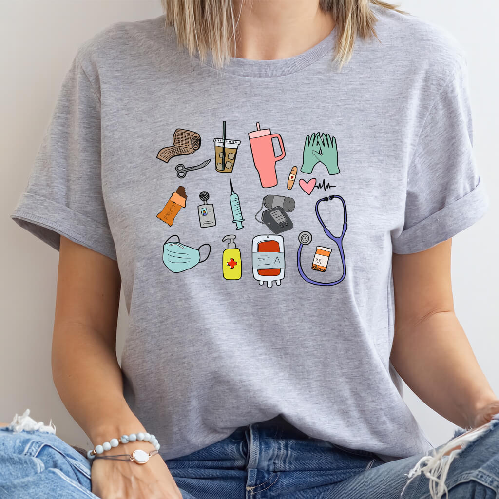 Funny Nurse Equipments T-shirt
