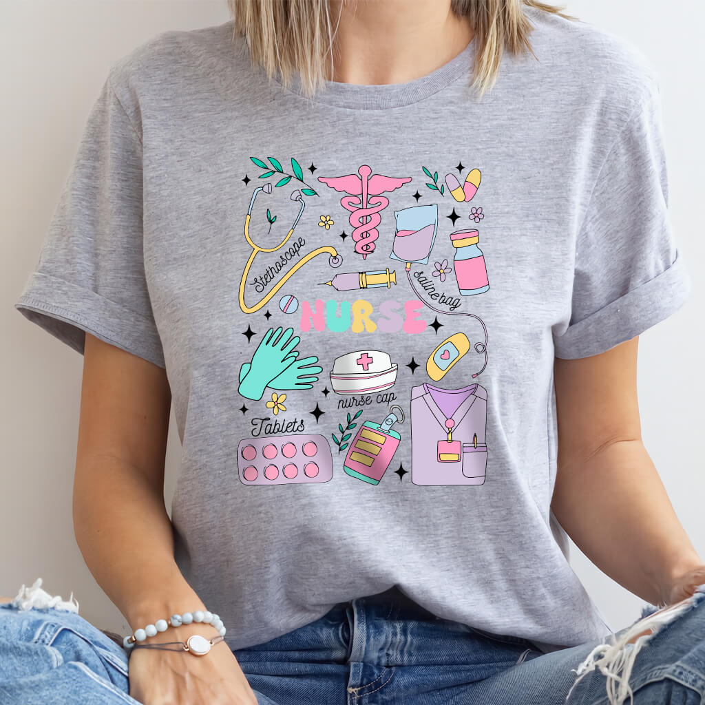 Nurse Objetcs Short Sleeve T-shirt