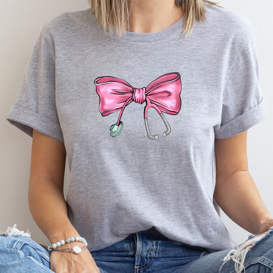 Nurse Pink Bow T-shirt
