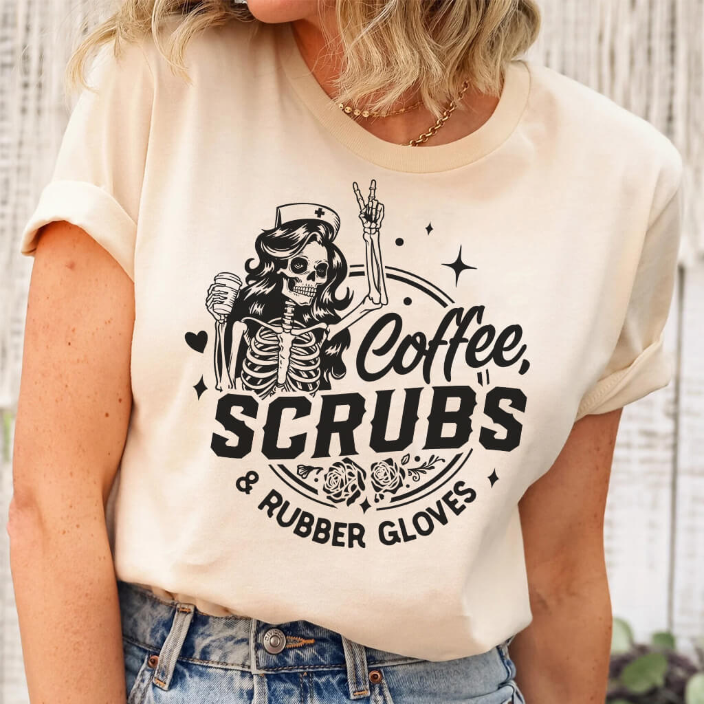 Coffee Scrubs and Rubber Gloves Tee
