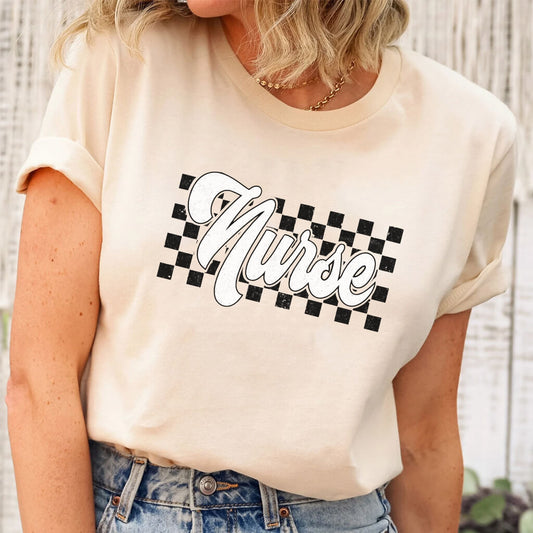 Retro Nurse Short Sleeve T-shirt - 80's Vibes Tee