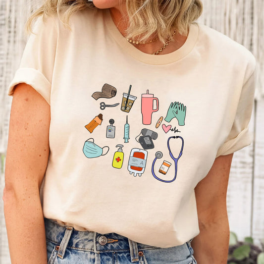 Funny Nurse Equipments T-shirt