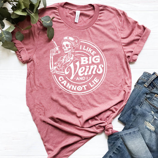 I Like Big Veins i Cannot Lie Skull T-shirt