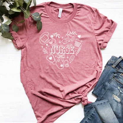 Nurse Heart Graphic Tee
