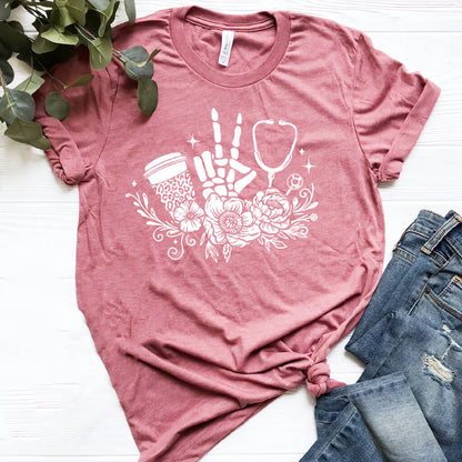 Floral Nurse Stuff Tee