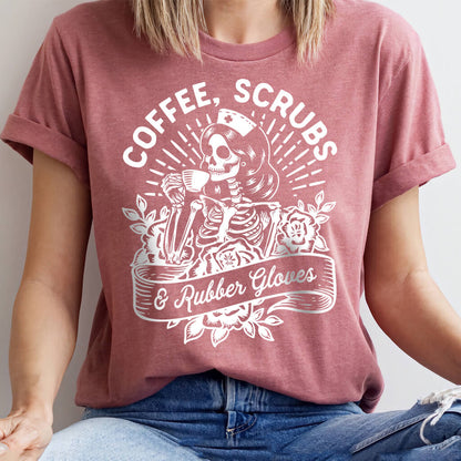 Funny Coffee Scrubs and Rubber Gloves Shirt