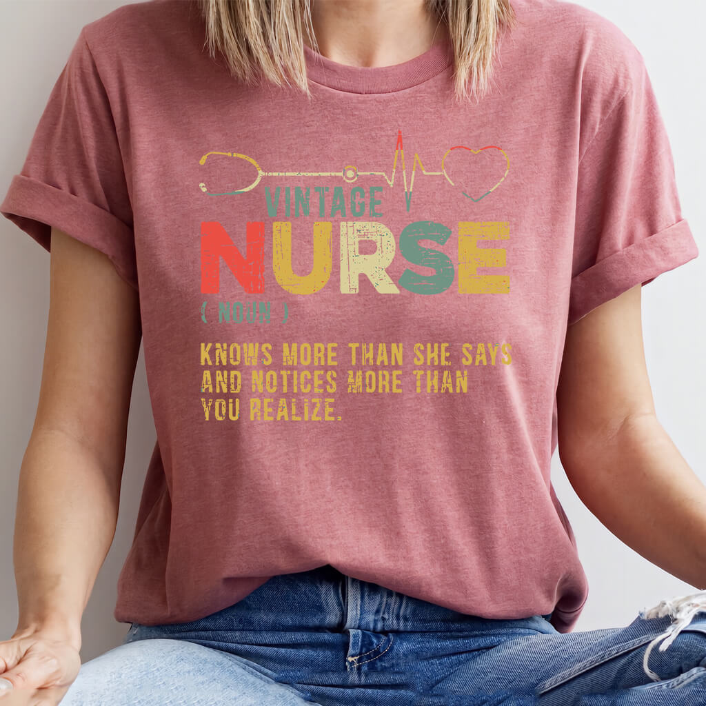 Vintage Nurse Funny Noun T-shirt