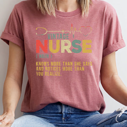 Vintage Nurse Funny Noun T-shirt