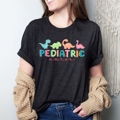 Cute Pediatric Nurse Dinosaurs T-shirt