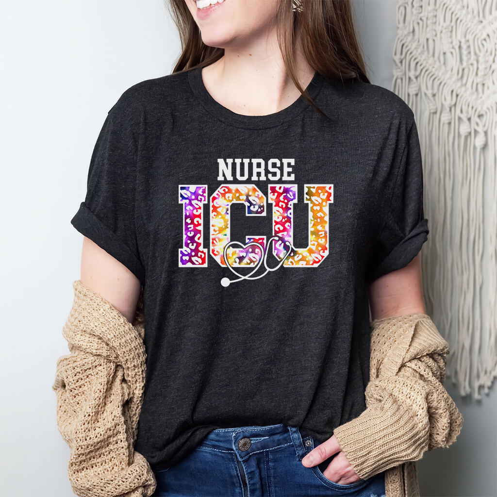 Tie Dye ICU Nurse Shirt - Intensive Care Unit Tee