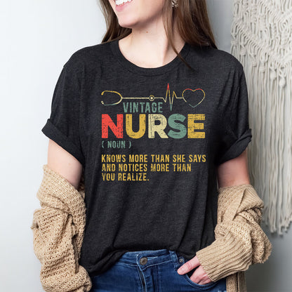Vintage Nurse Funny Noun T-shirt