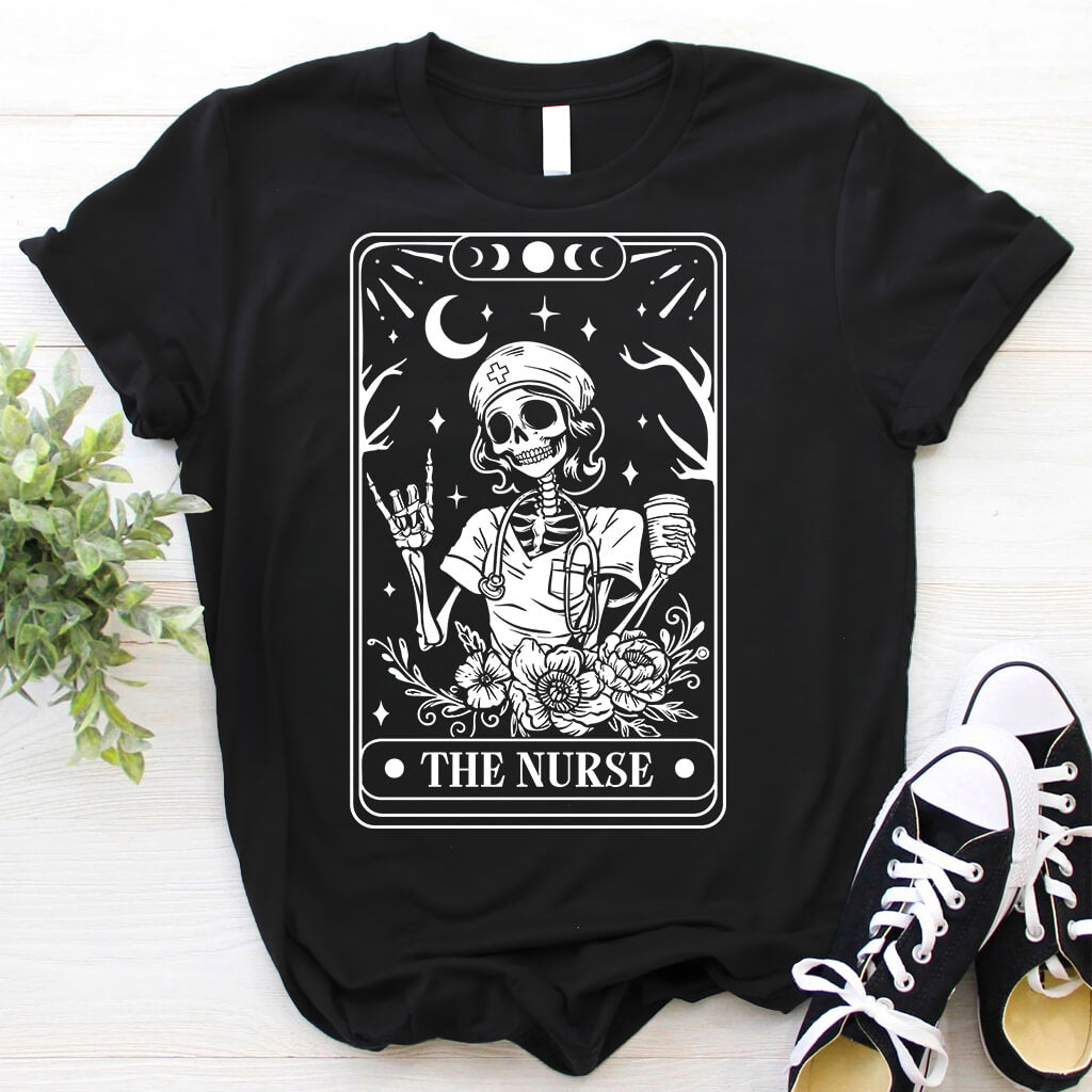The Nurse Tarot Skeleton T-shirt