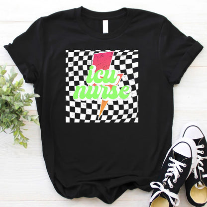 ICU Nurse Retro Flash T-shirt - Intensive Care Unit Tee