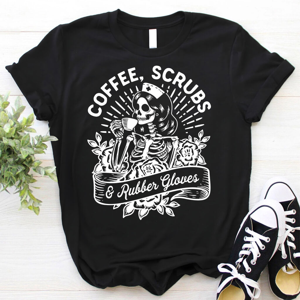 Funny Coffee Scrubs and Rubber Gloves Shirt
