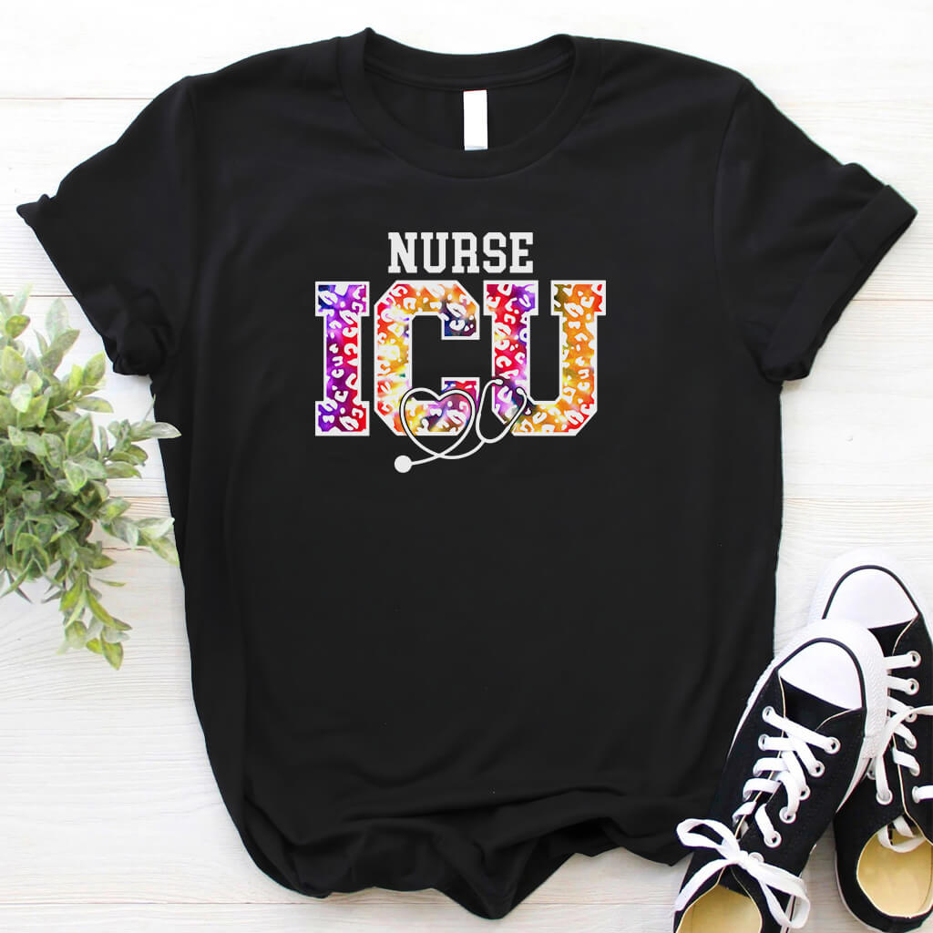 Tie Dye ICU Nurse Shirt - Intensive Care Unit Tee