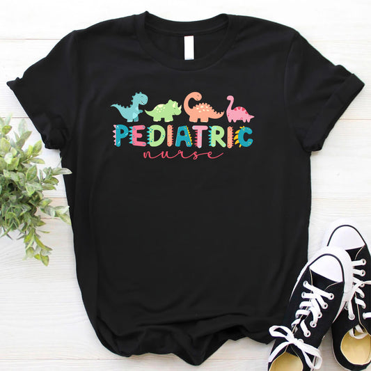 Cute Pediatric Nurse Dinosaurs T-shirt