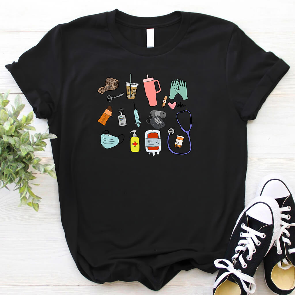 Funny Nurse Equipments T-shirt