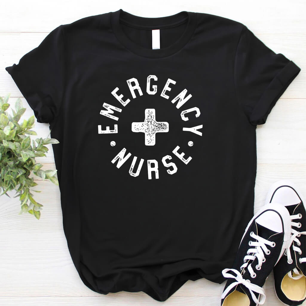 Emergency Nurse Retro T-shirt