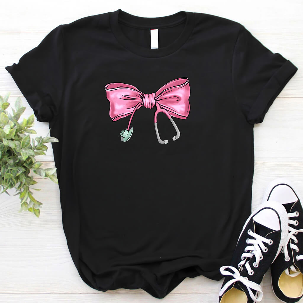Nurse Pink Bow T-shirt