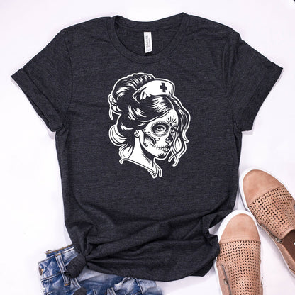 Nurse Dia de Los Muertos T-shirt