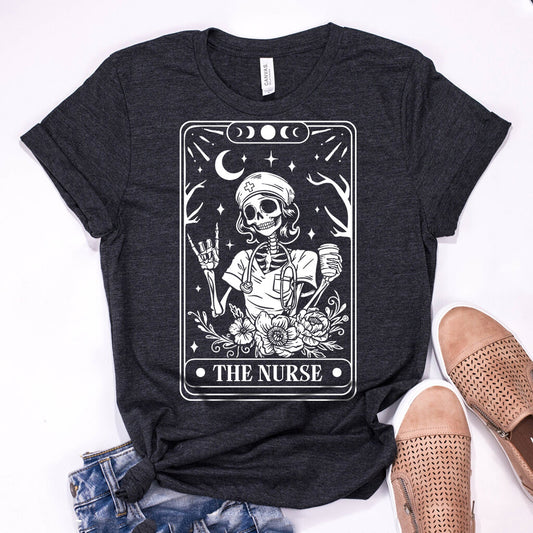 The Nurse Tarot Skeleton T-shirt