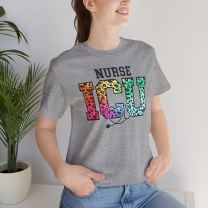 ICU Nurse Rainbow Tee - Intensive Care Unit Shirt