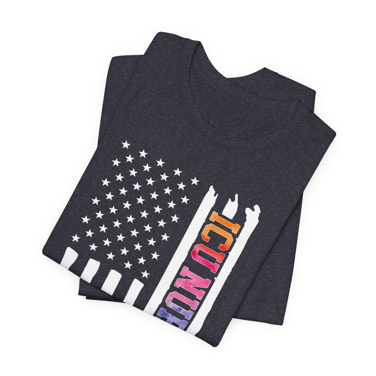 Tie Dye ICU Nurse U.S Flag Shirt