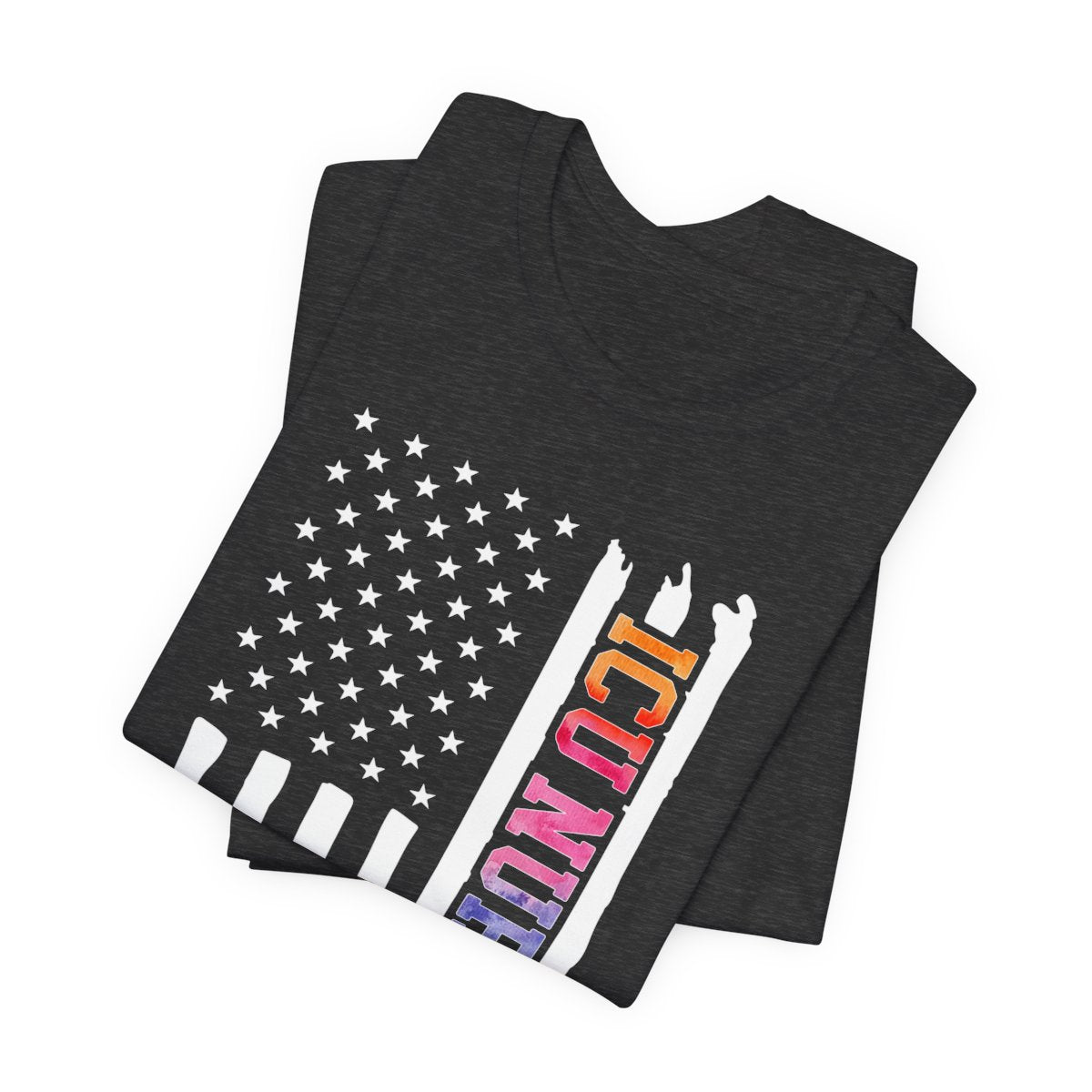Tie Dye ICU Nurse U.S Flag Shirt