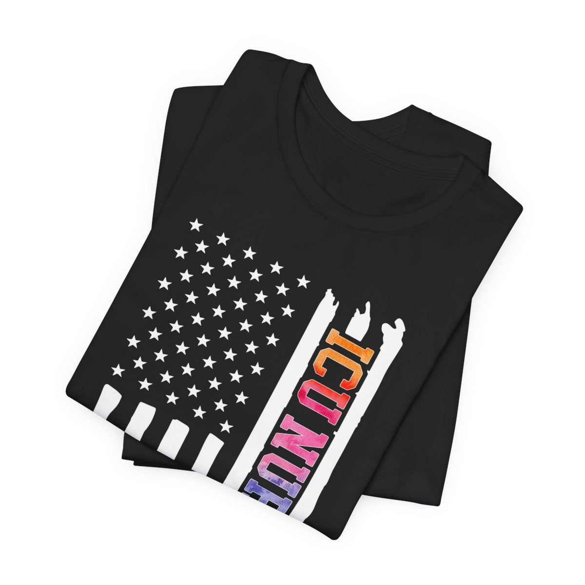 Tie Dye ICU Nurse U.S Flag Shirt