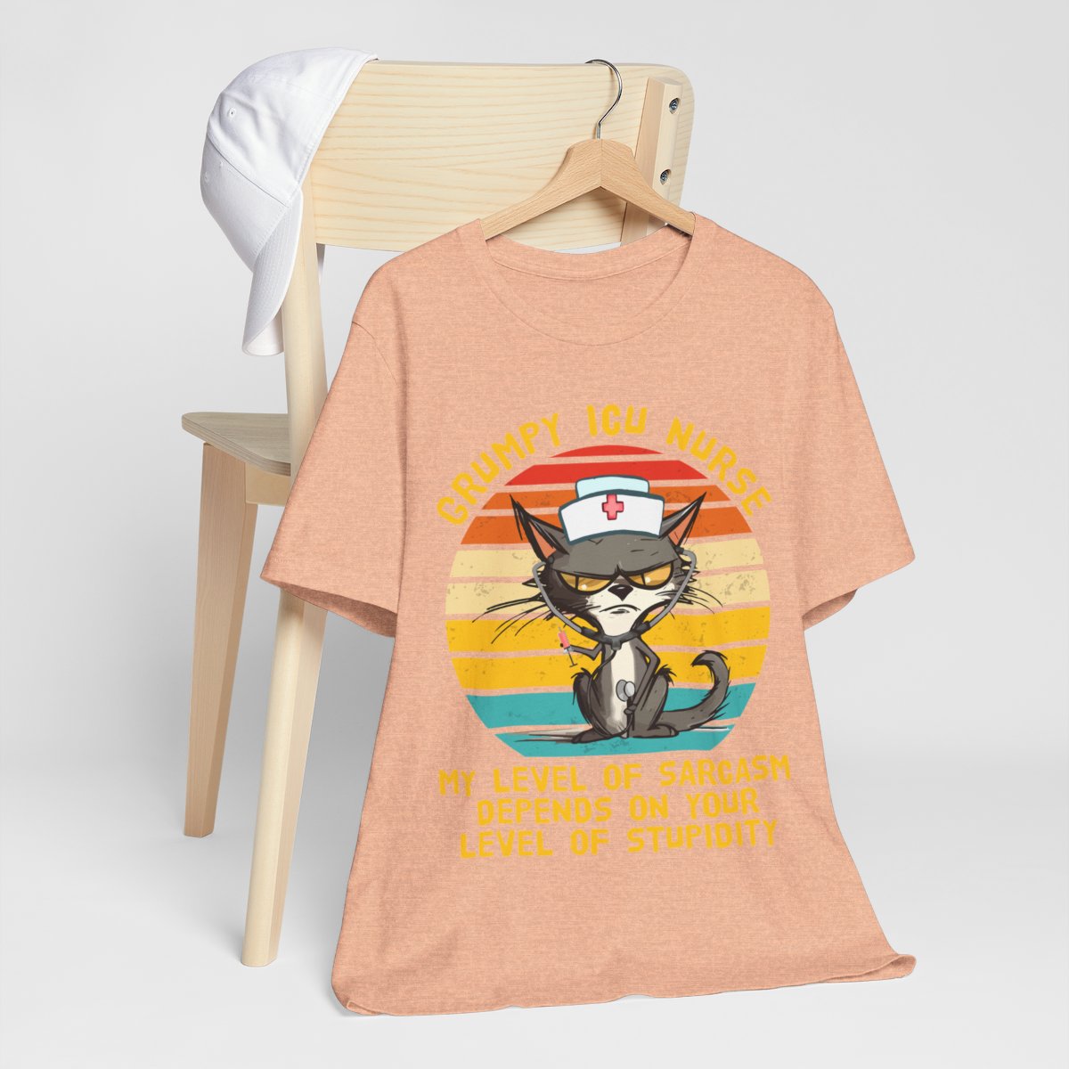 Grumpy ICU Nurse Funny Tee - My Level of Sarcasm Depends on your Level of Stupidity