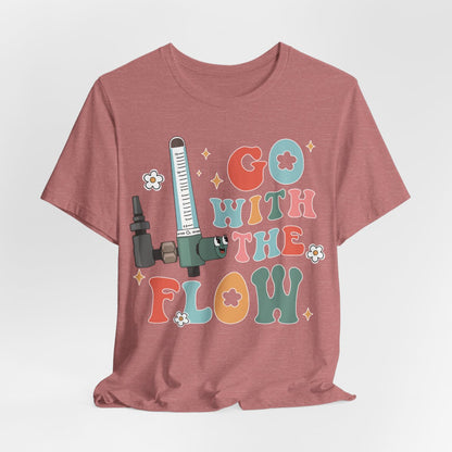 Go with the Flow Funny ICU Nurse Shirt - Intensive Care Unit Tee