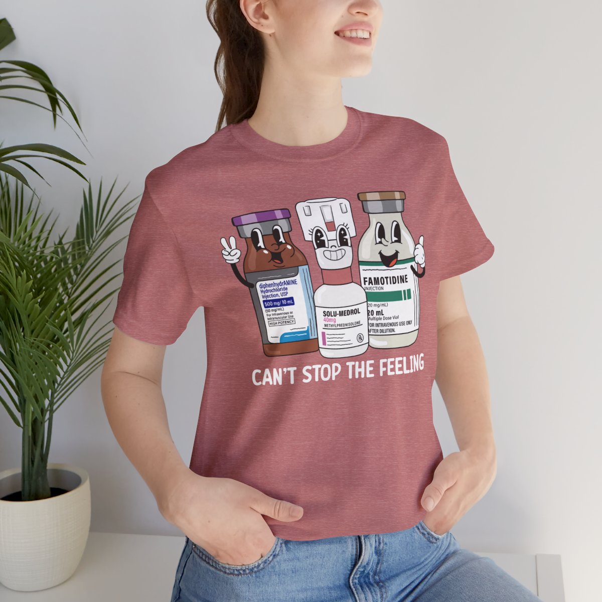 Can't Stop the Feeling Funny ICU Nurse T-shirt - Intensive Care Unit Tee