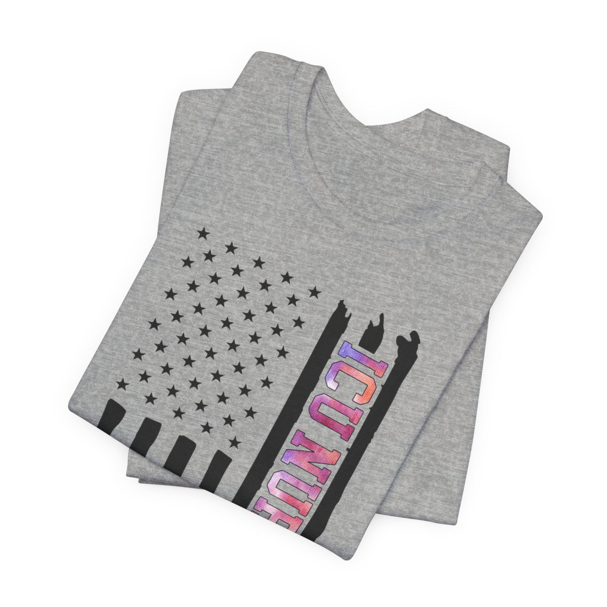 Colorful ICU Nurse U.S Flag Tee