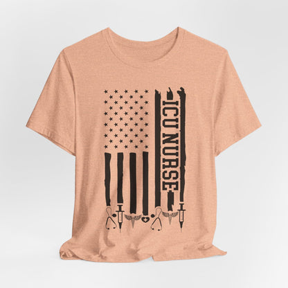 ICU Nurse U.S Flag T-shirt
