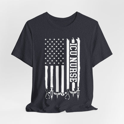 ICU Nurse U.S Flag T-shirt