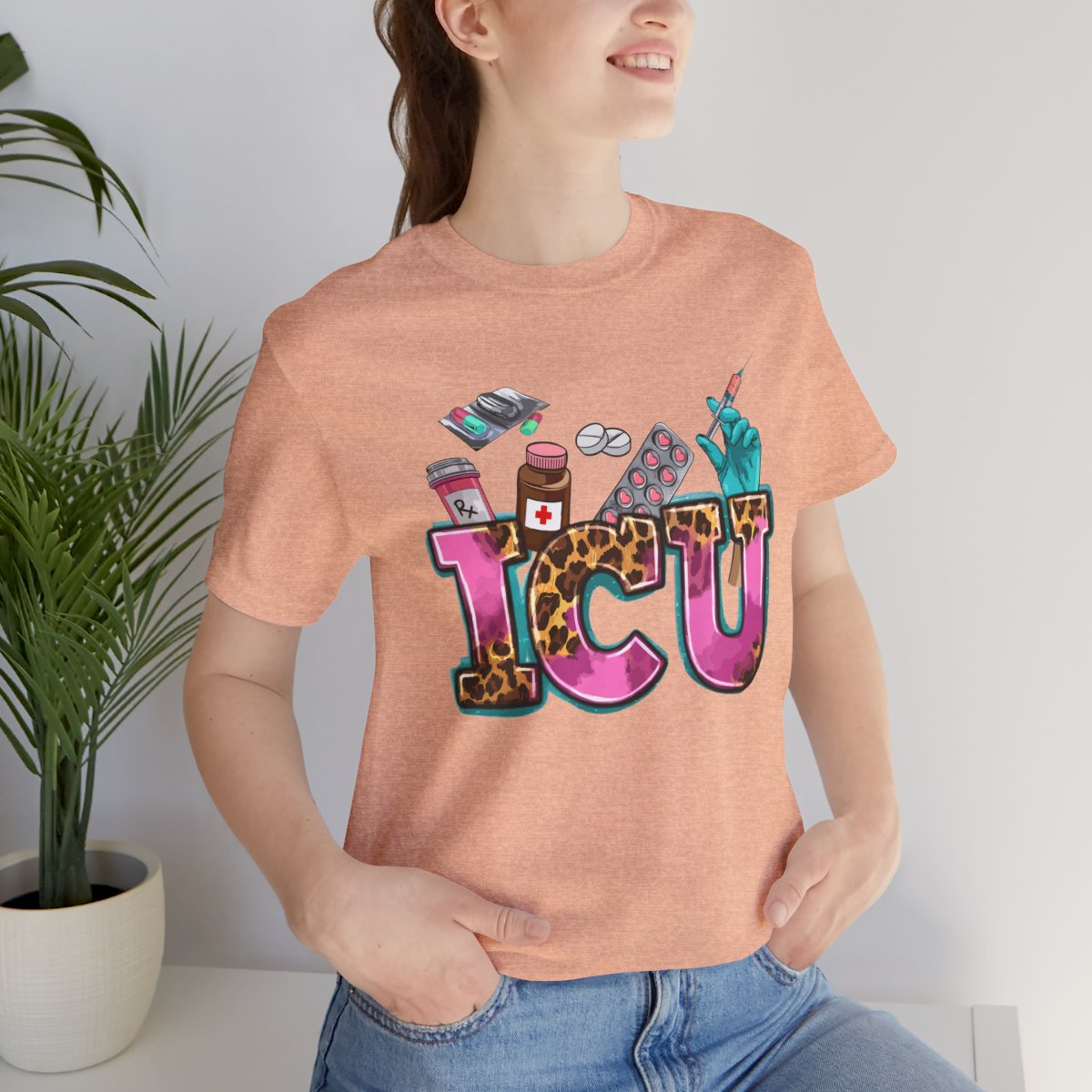 Cheetah ICU Nurse Shirt - Intensive Care Unit Tee