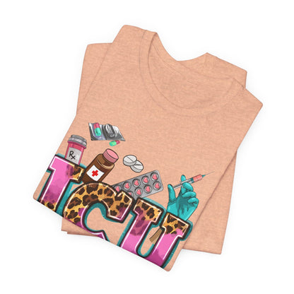 Cheetah ICU Nurse Shirt - Intensive Care Unit Tee