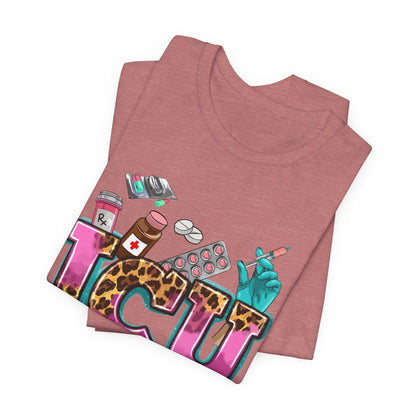 Cheetah ICU Nurse Shirt - Intensive Care Unit Tee